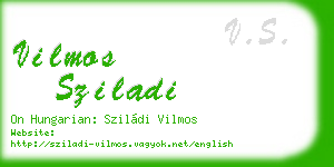 vilmos sziladi business card
